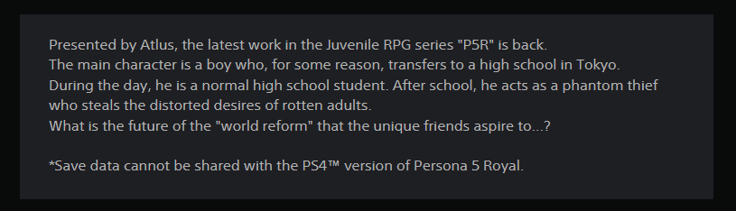 Persona 5 royal playstation store 