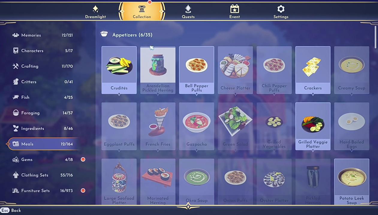 Disney Dreamlight Valley Making Crudites