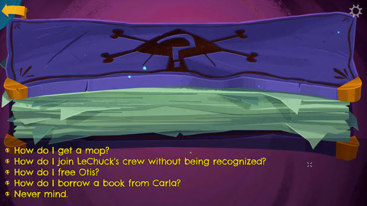 Hint Book of Return To Monkey Island