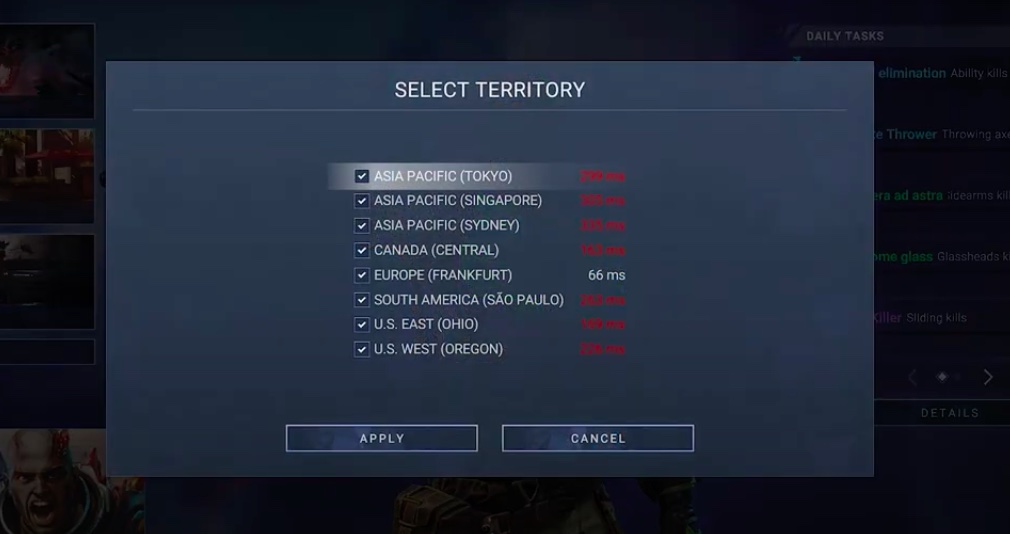 Shatterline Setting Your Region