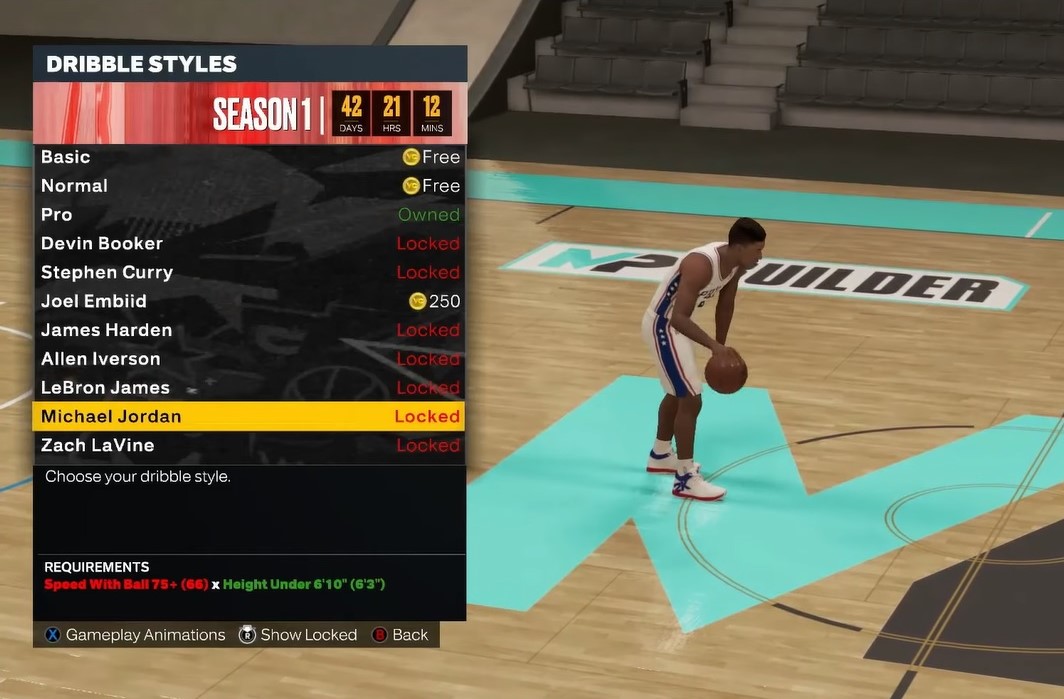 NBA 2K23 dribble style