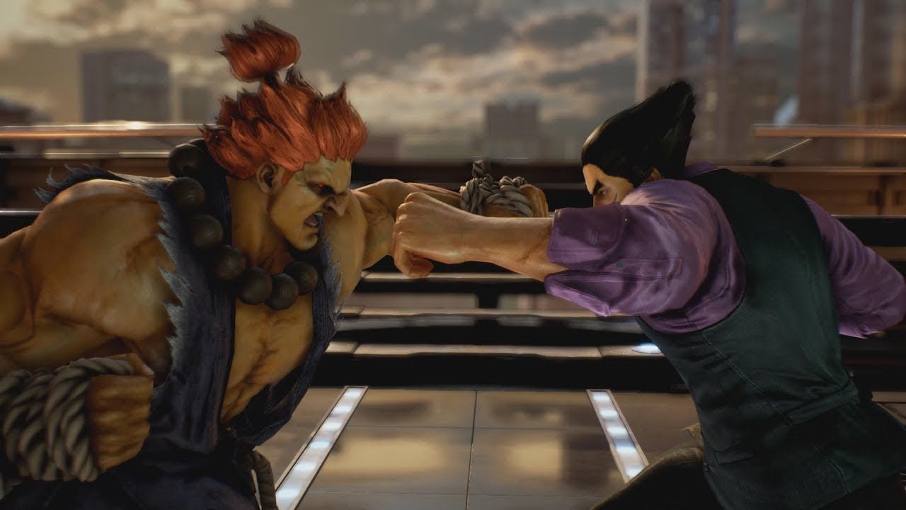 Kazuya fights Akuma in Tekken 7 Story Mode