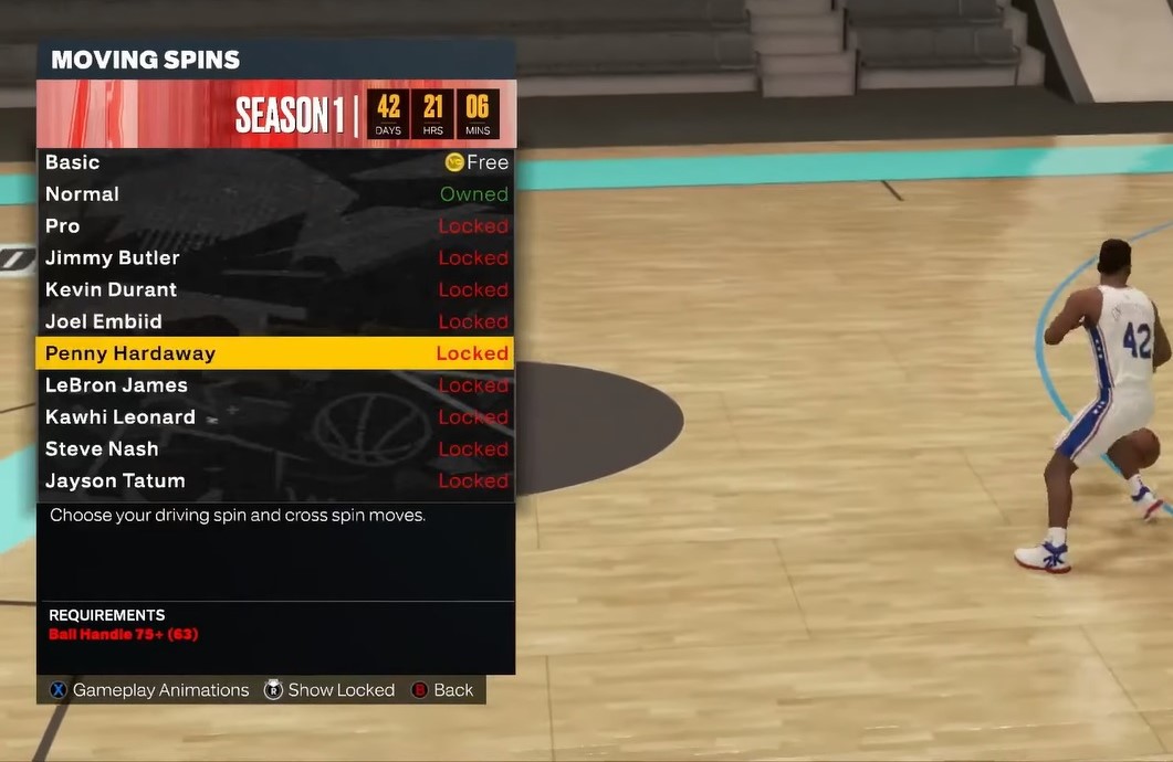 nba 2k23 Moving spins