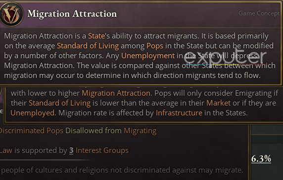 Victoria 3 Migration Attraction