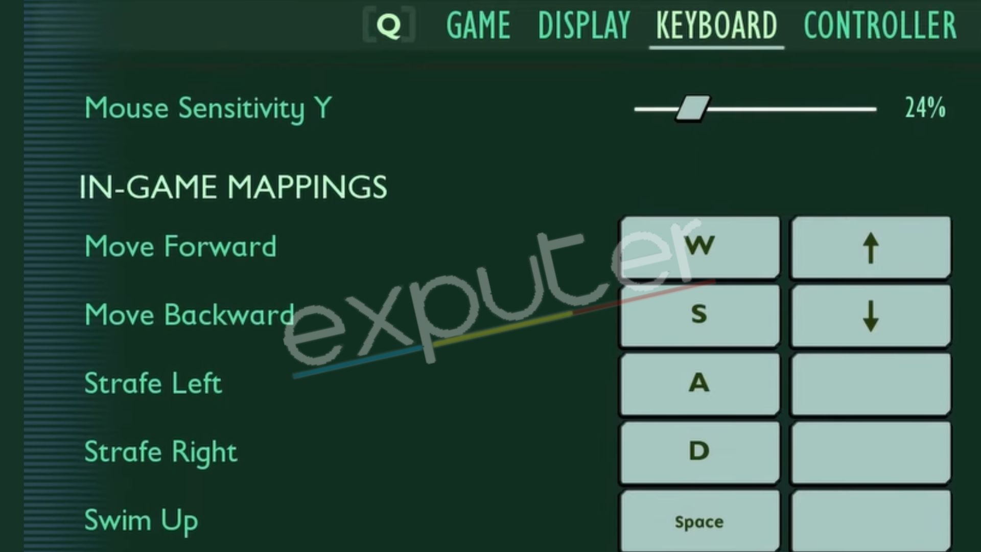 keyboard controls