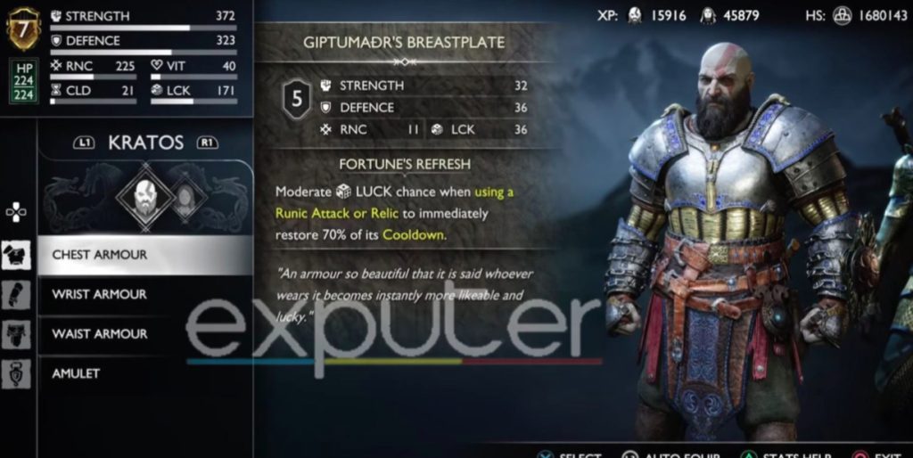 God of War Ragnarok Giptumadr's Armor