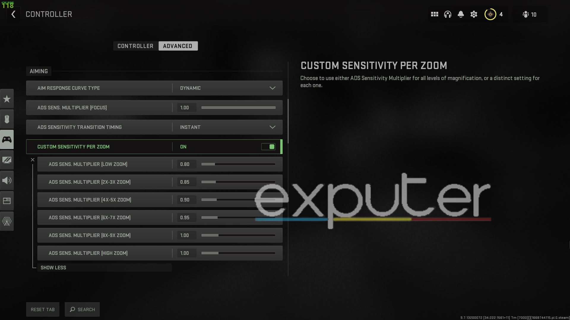 Warzone 2.0 advanced settings