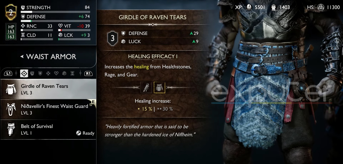 girdle of raven tears armor