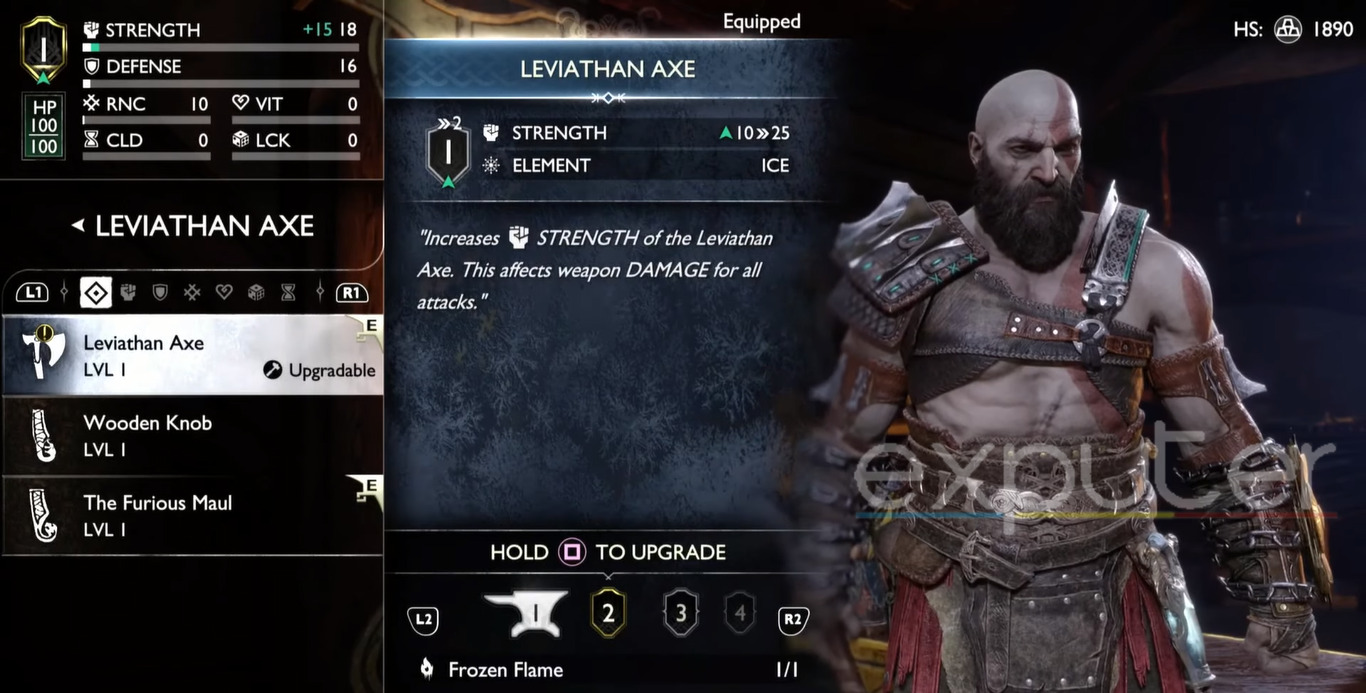 Leviathan axe frozen flames god of war ragnarok