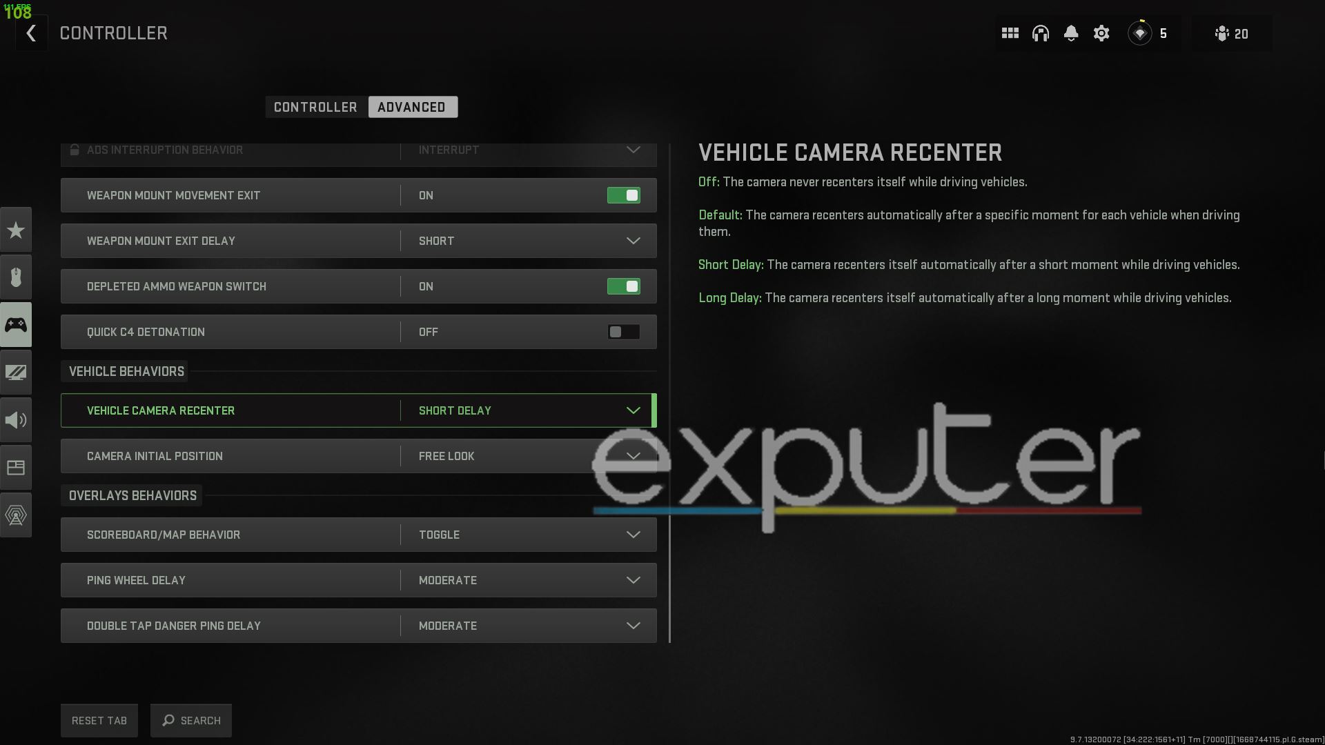 advanced vehicle behavior warzone 2.0