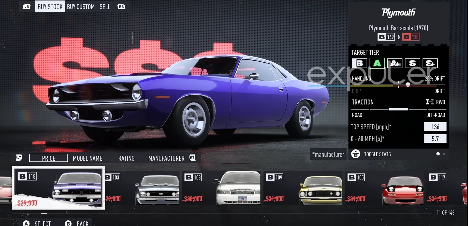 Car list NFS Unbound Vs Forza Horizon 5 