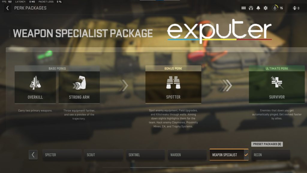 Weapon Specialist Perk Package In WZ2