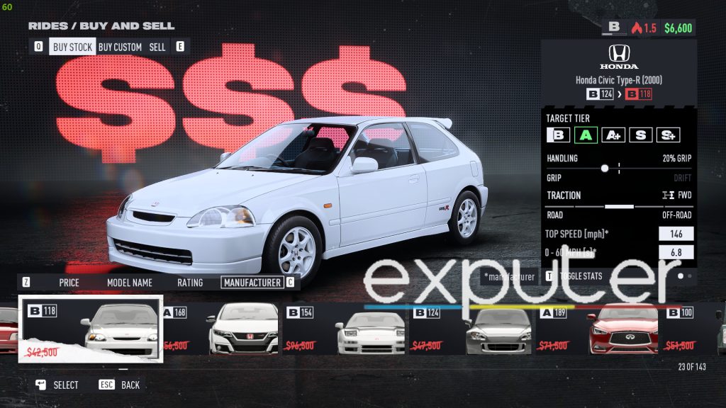 NFS UNBOUND best starter car