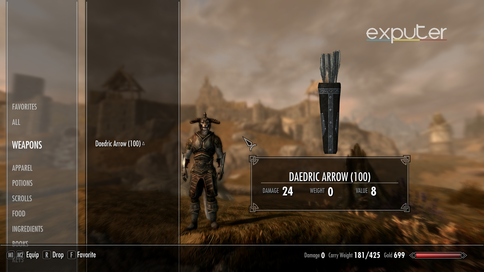 The Daedric Arrows.