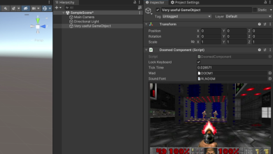 Doom Running In The Unity 3D Inspector