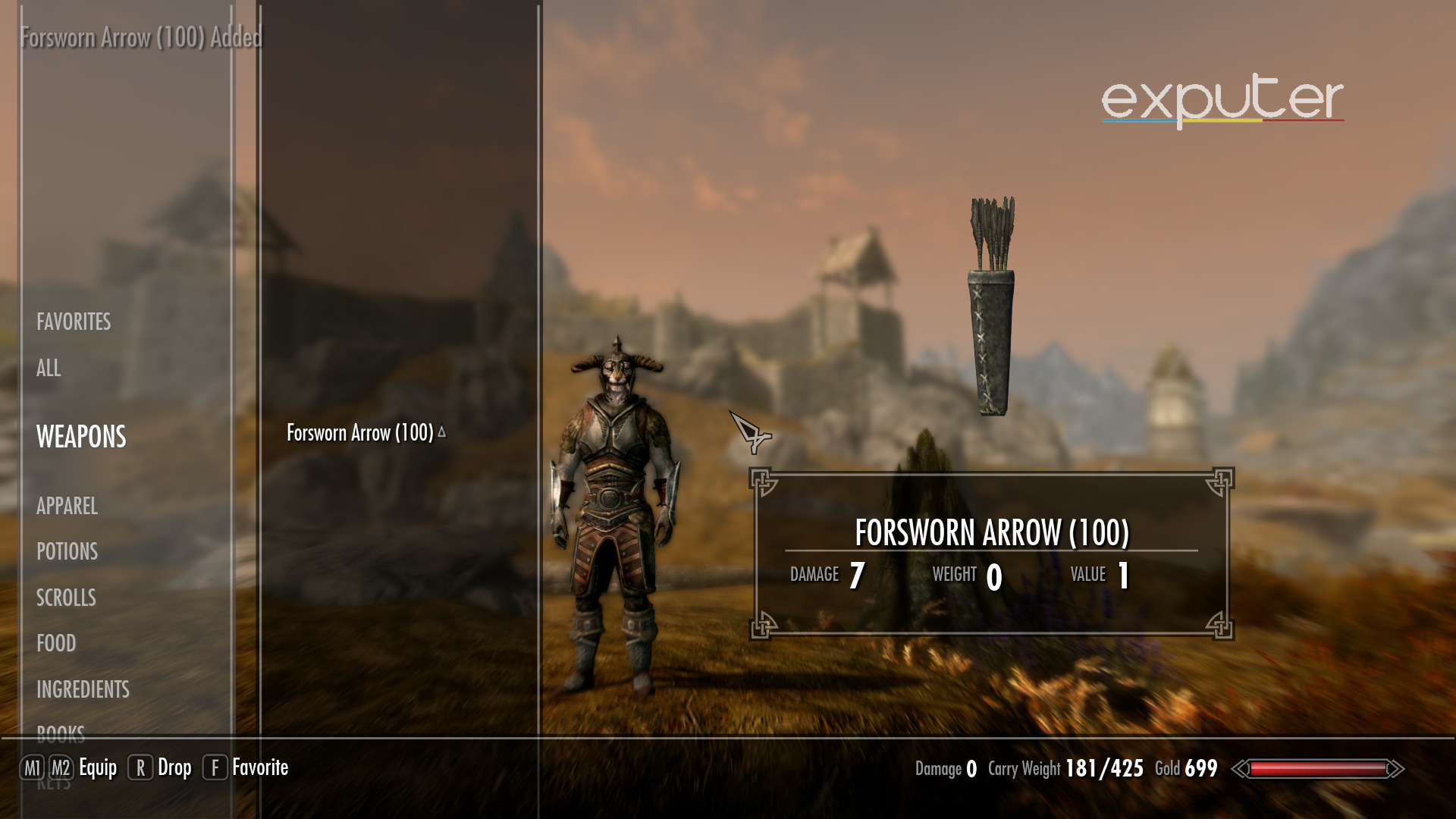 The Forsworn Arrows in the game.