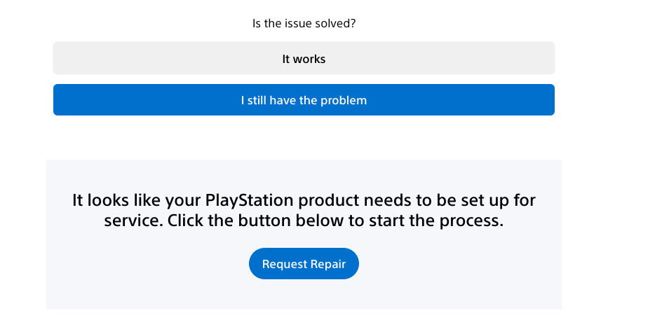 Requesting a Dualsense Repair