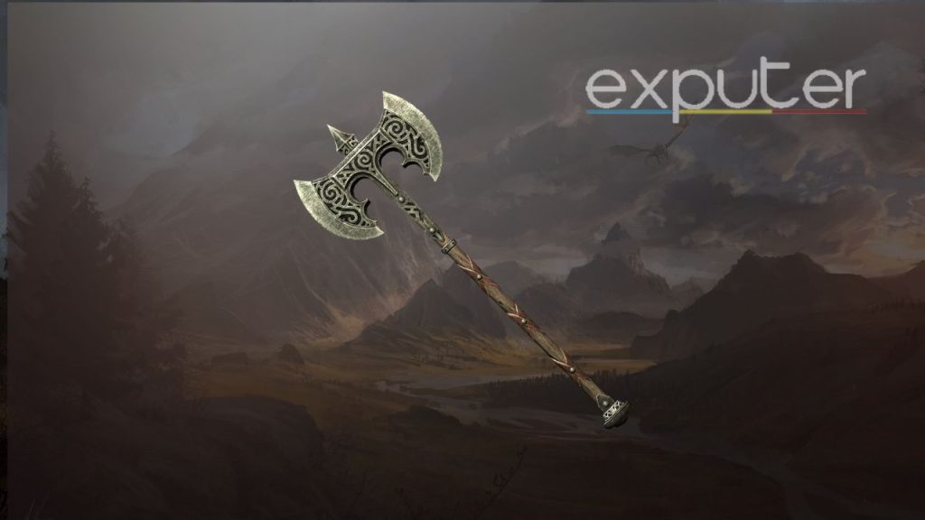 The Steel Battle Axe Of Fiery Souls In Skyrim 