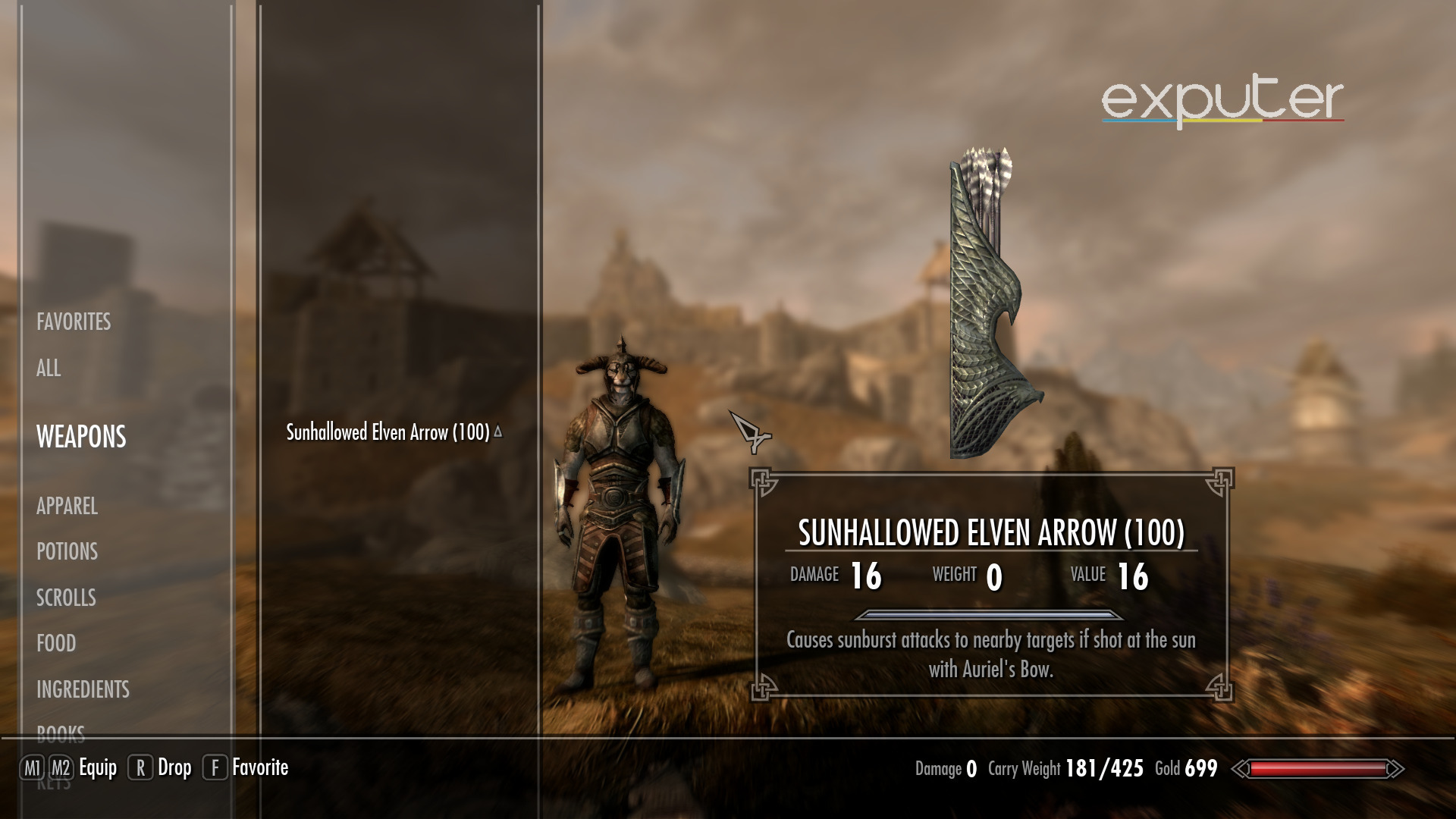 Sunhallowed Elven Arrow.