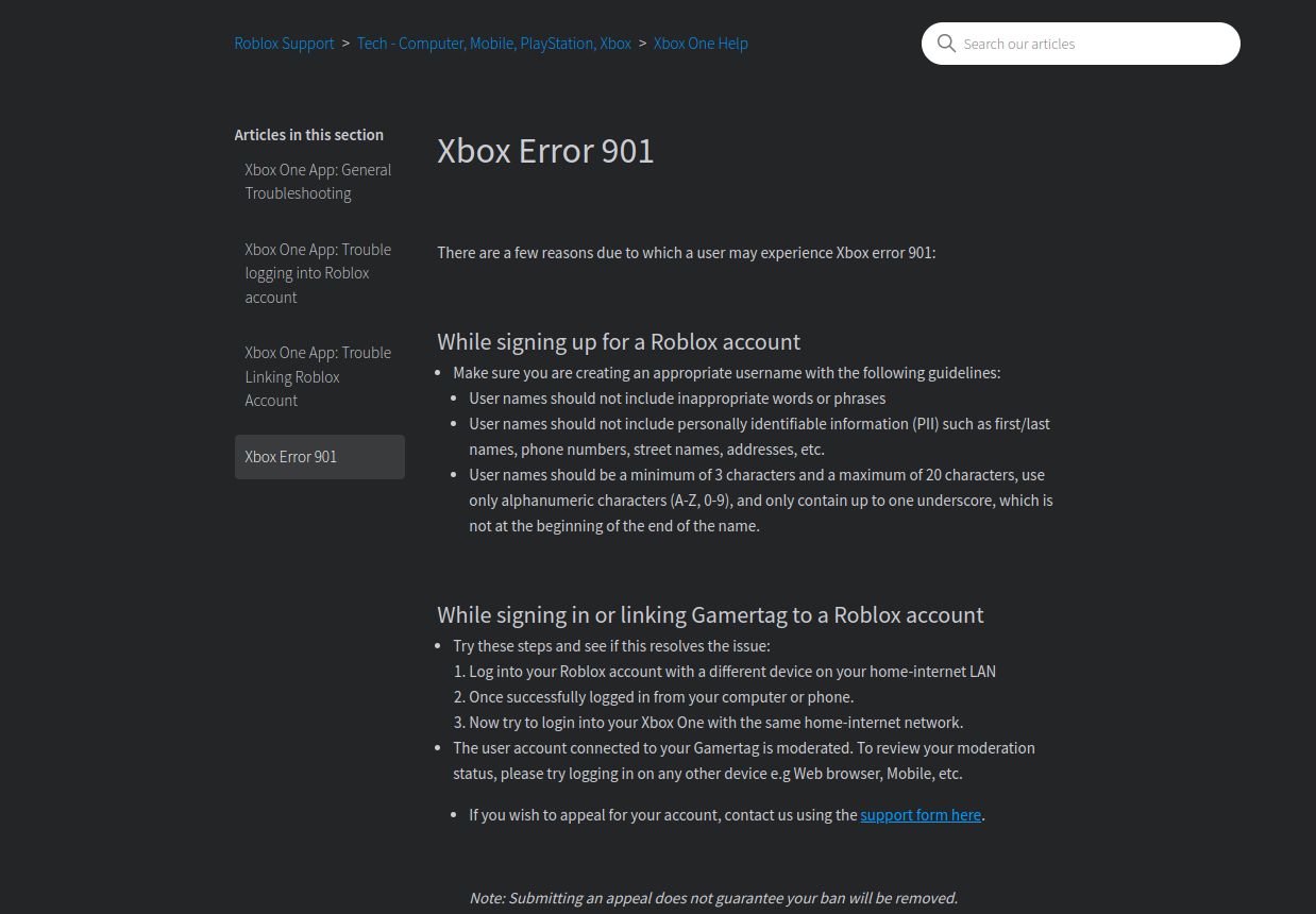 Roblox error code 901 acknowledgement