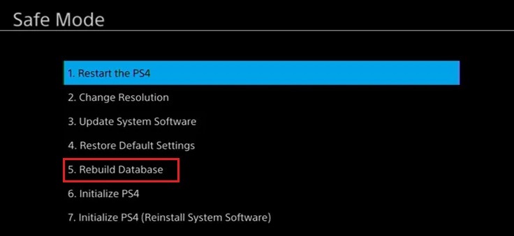 rebuilding database on playstation