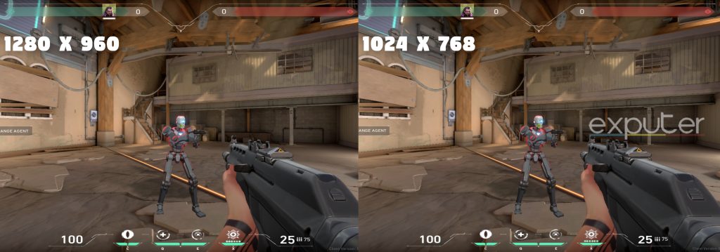 960p vs 768p resolutions in Valorant