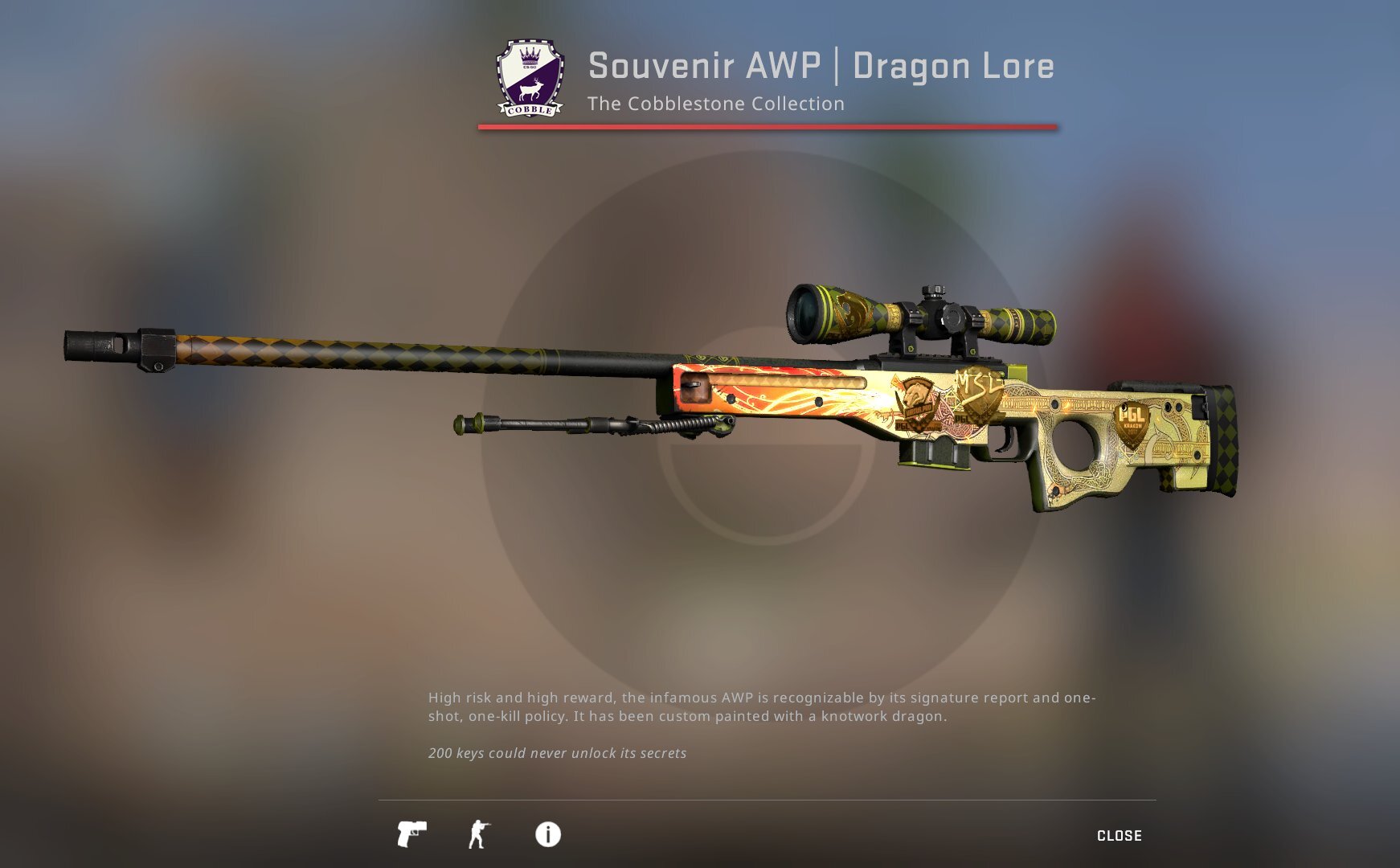 The Souvenir Dragon Lore is a piece of art.