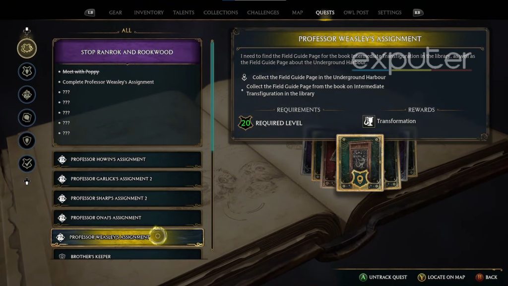 Professor Weasley’s Assignment In Hogwarts Legacy