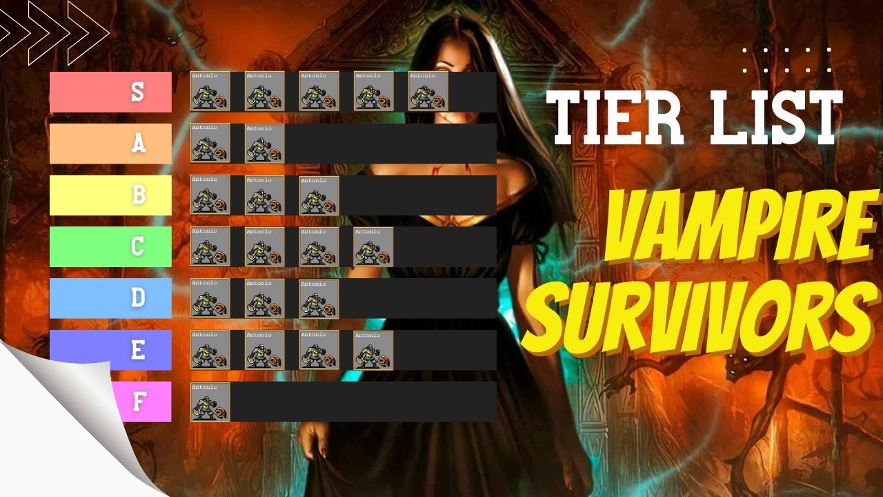 Tier list dos melhores (e piores) personagens de Vampire Survivors