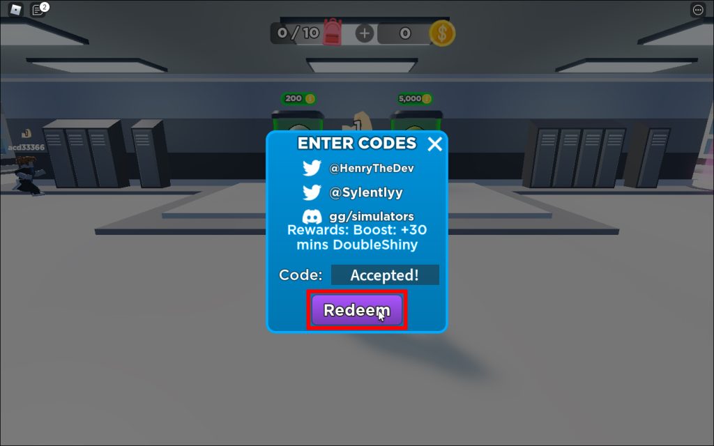 Redeeming Devious Lick Simulator Codes.