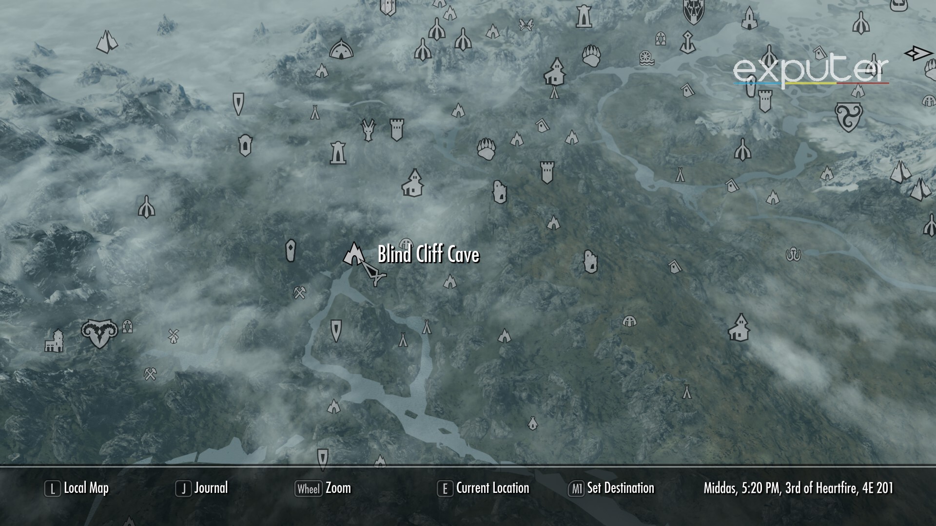 The Blind Cliff Cave Iron Mine in Skyrim.