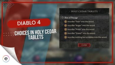 Diablo 4 Holy Cedar Tablets Choices