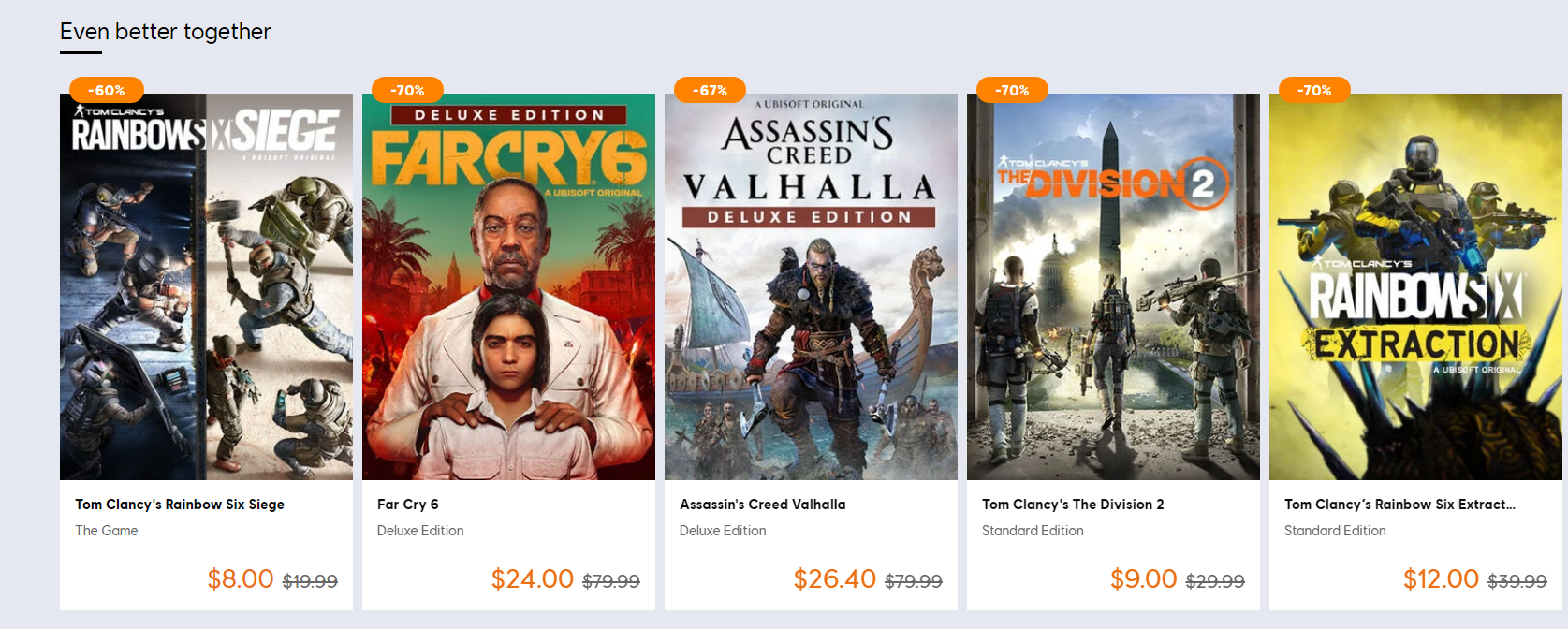 Major Titles Part of the Ubisoft Multi Coop Sale