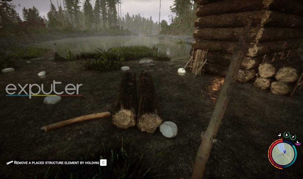 Spawning an additional log with a stick Sons of the Forest