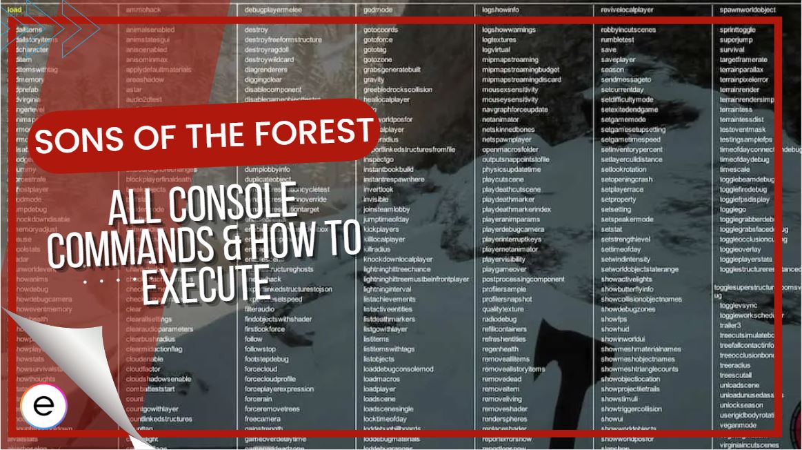 Sons of the Forest Tree Regrowth Cheat: What Console Command Makes