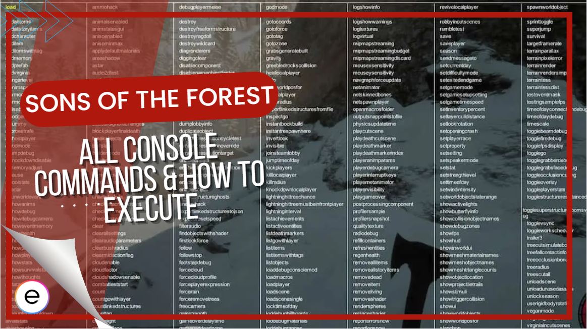 The Forest cheats: Full list of console commands and how to use them