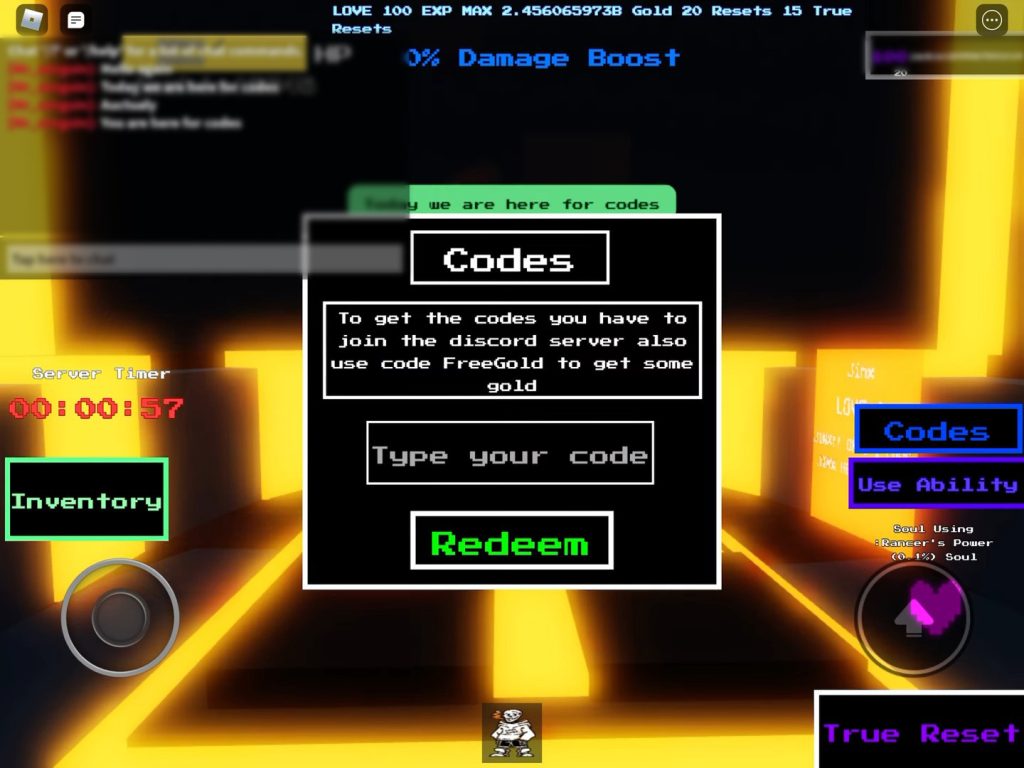 Code Redeeming Window In Undertale