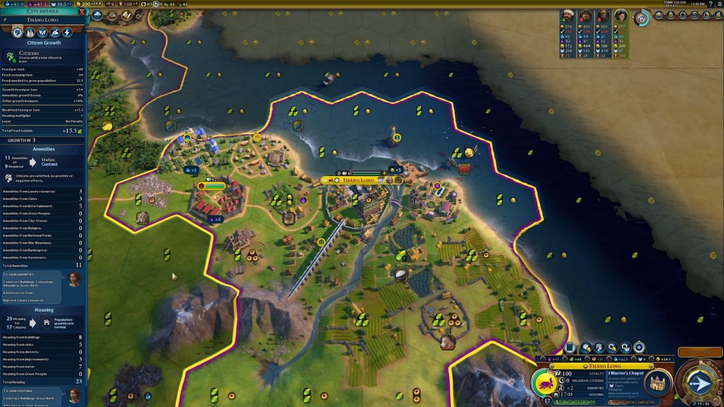 Amenities Civ 6