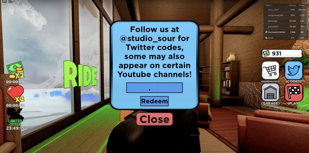 Redeeming Roblox Sled Simulator Codes.