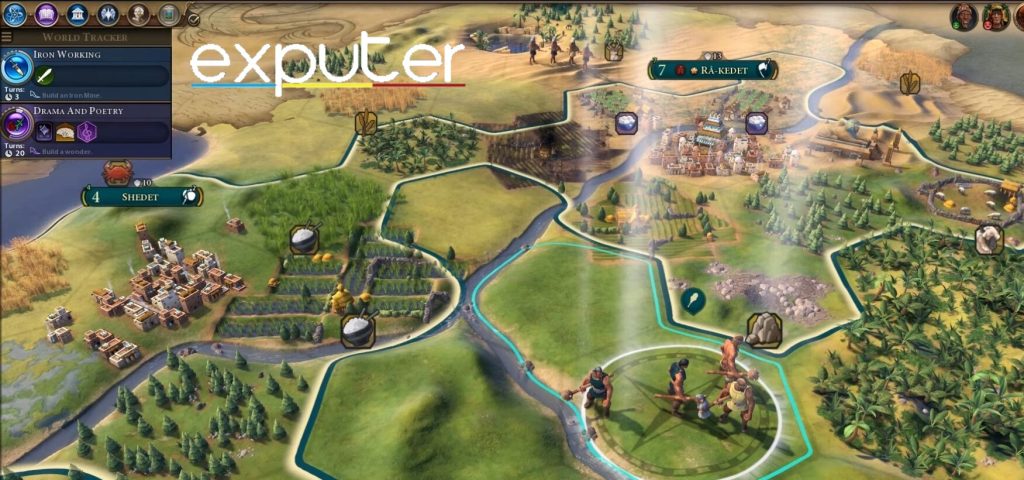 Gameplay of Civilization 6.