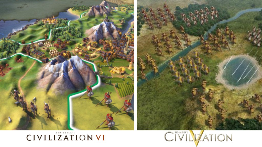 Civ 5 and 6 combat comparison