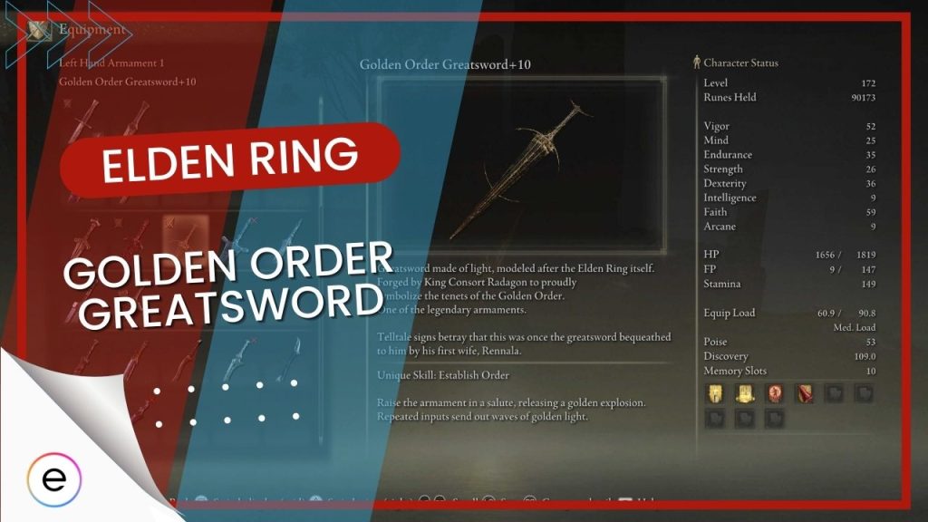 Elden Ring Golden Order Greatsword Location Stats Build EXputer Com   GOLDEN ORDER GREATSWORD ELDEN RING 1024x576 