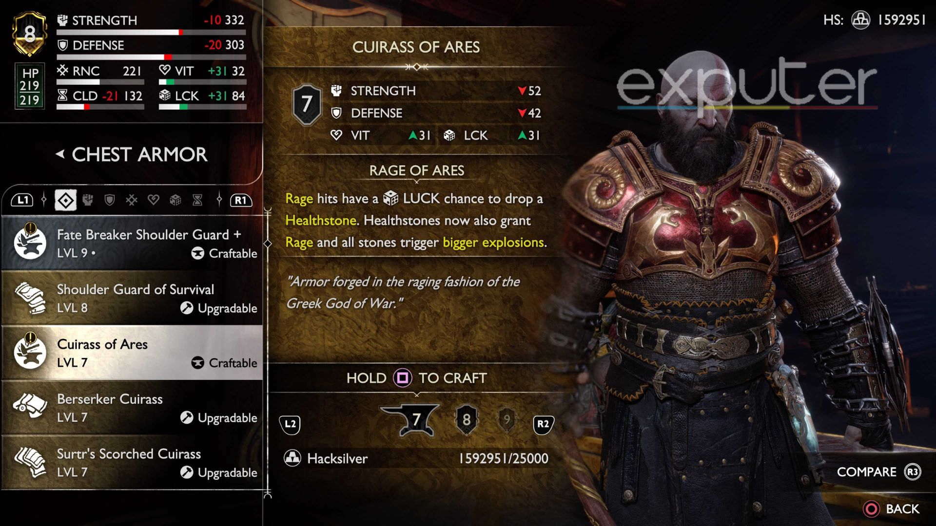 Ares Armor In gow ragnarok