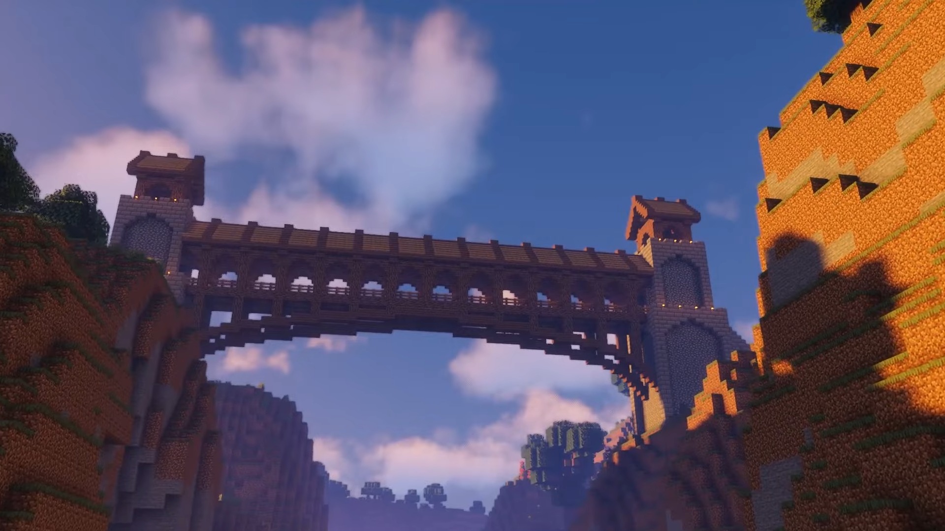 large bridge design minecraft