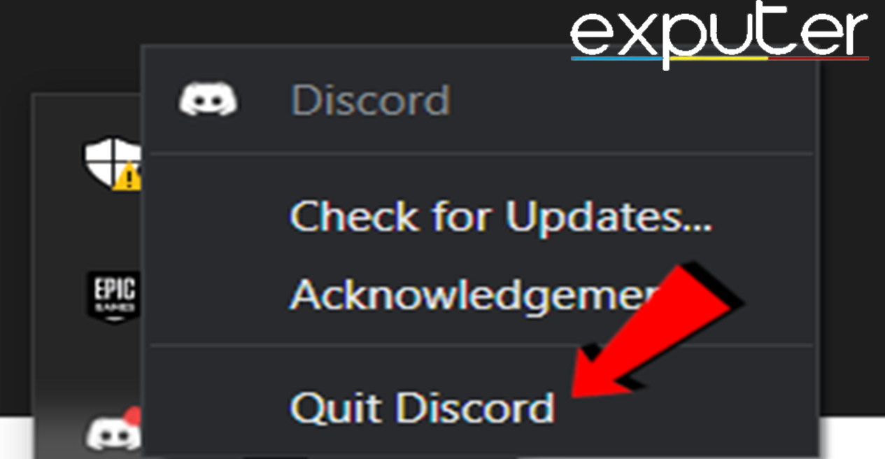 Closing Discord app.