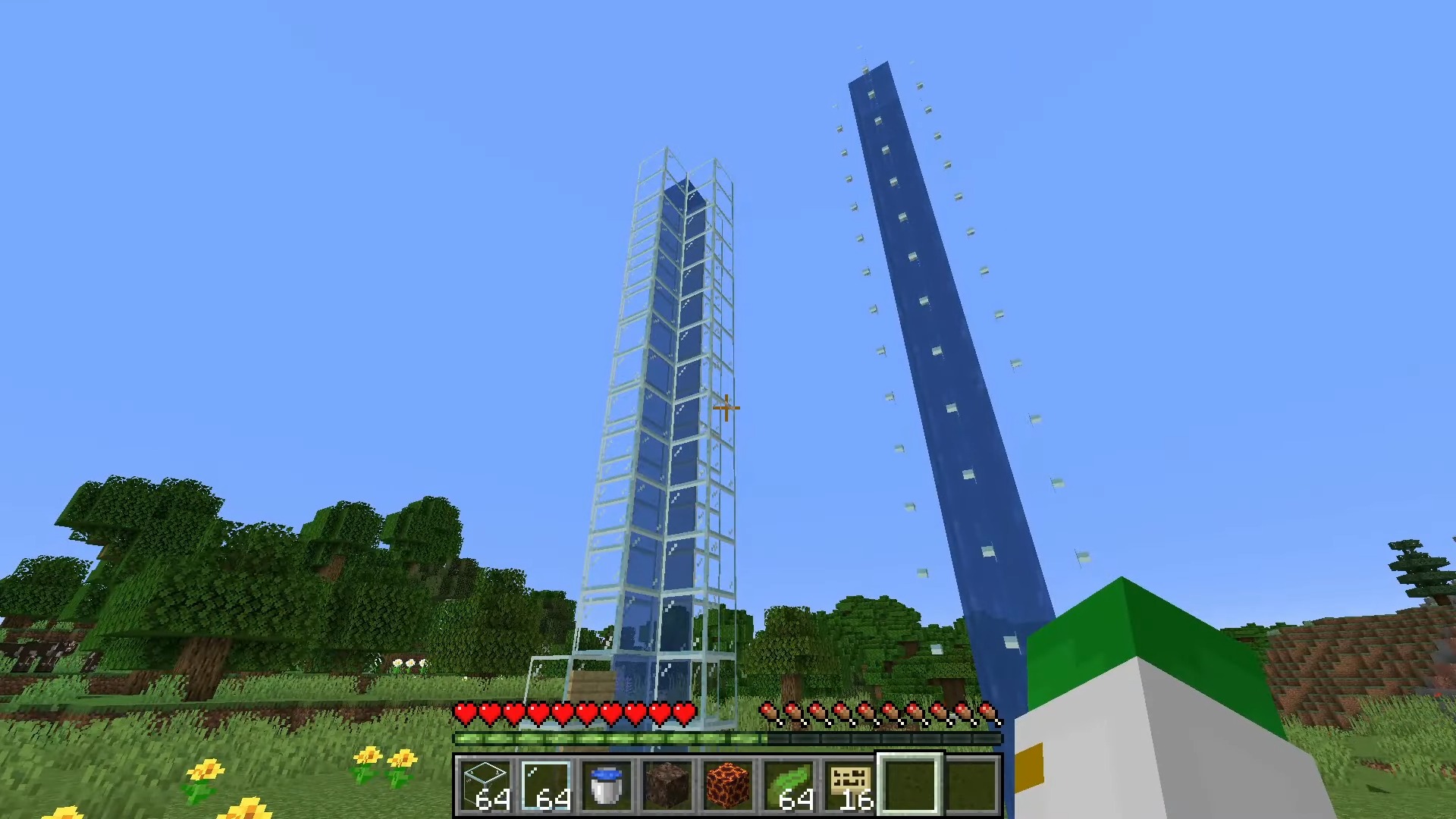 fast water elevator in minecraft