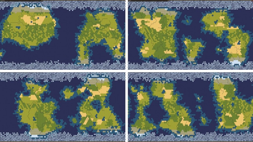 Continents map civ 6