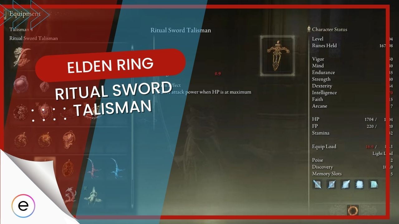 Buy Ritual Sword Talisman and 99 L in ELDEN RING Items - Offer #231284064
