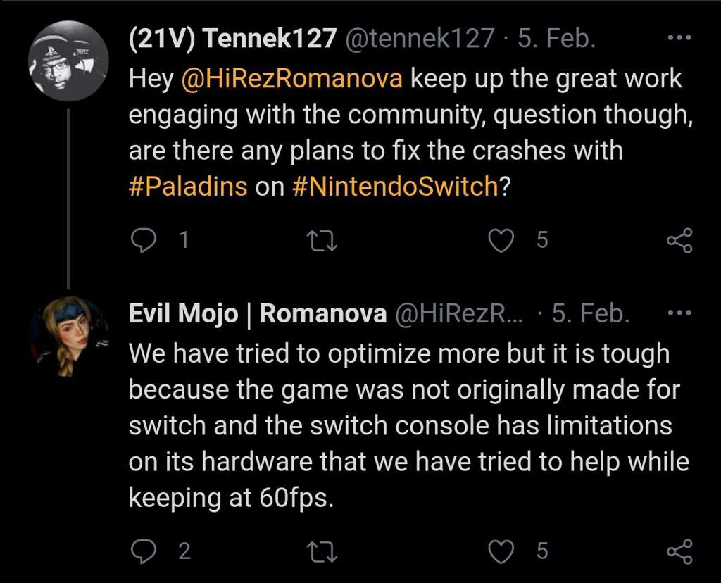 Evil Mojo in a reply to a tweet (via Amino)