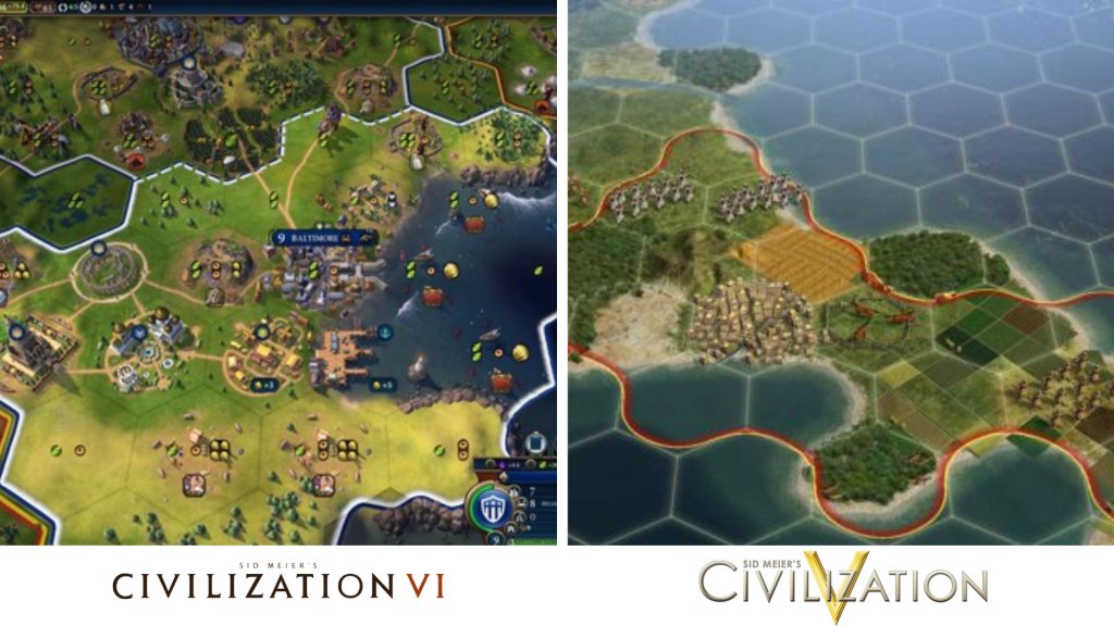 Civ 5 and Civ 6 mechanics